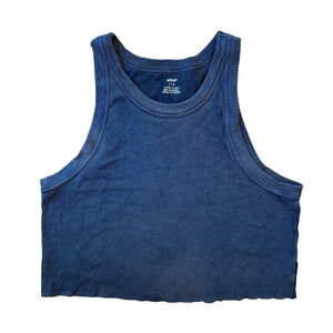 Aerie Tank Cropped Muscle Tee Grey Size Large